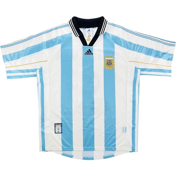 Camiseta Argentina Replica Primera Ropa Retro 1998 Azul